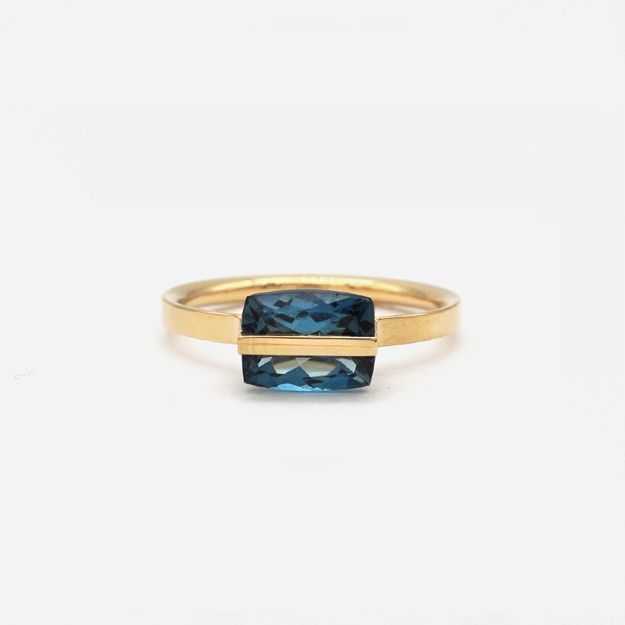 BAND RING BLUE TOPAZ#3760
