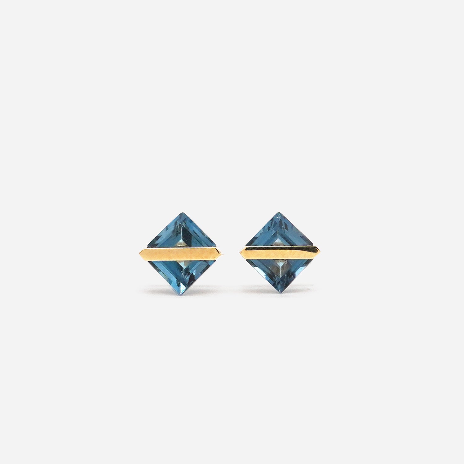 BAND EARRINGS BLUE TOPAZ #3108