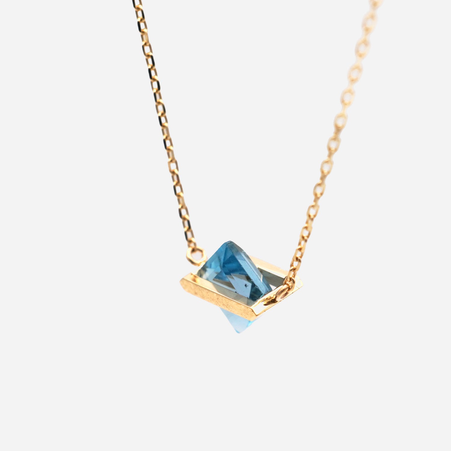 BAND NECKLACE BLUE TOPAZ #3259