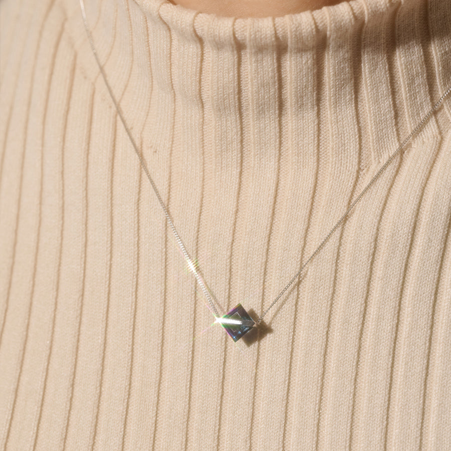 BAND NECKLACE BLUE TOPAZ #4117