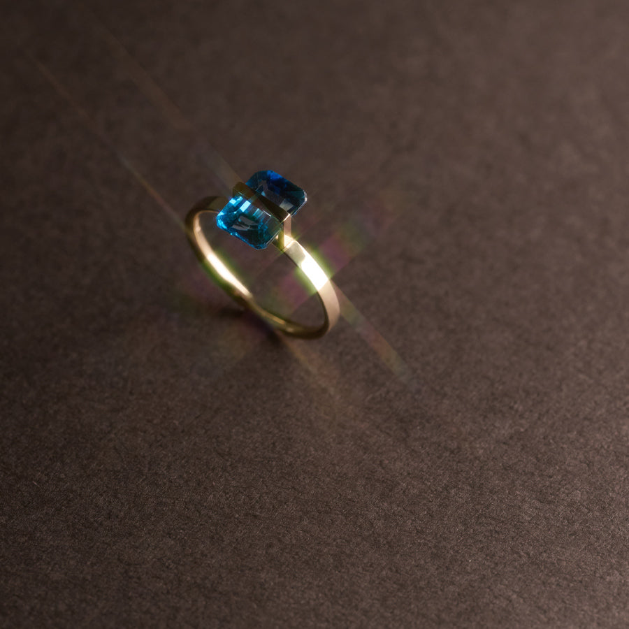 BAND RING BLUE TOPAZ#3991