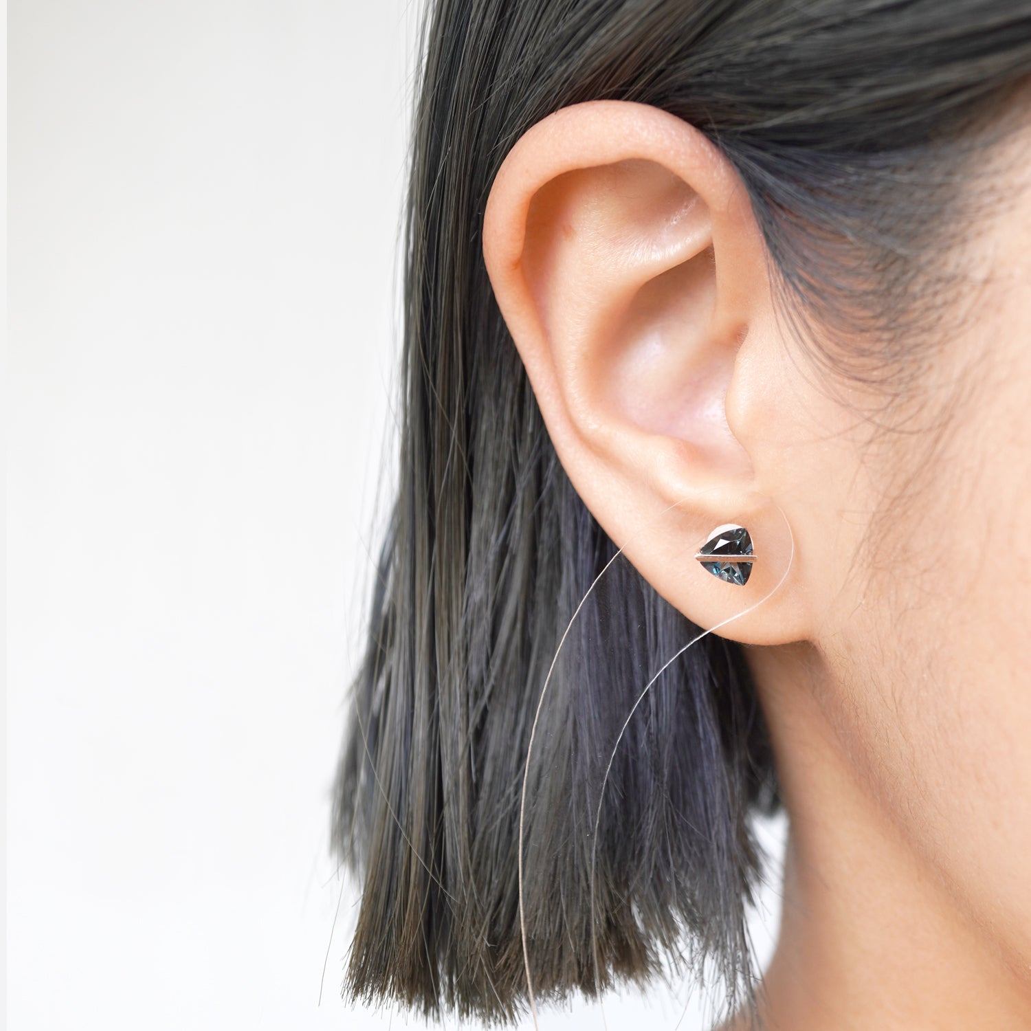 BAND EARRINGS BLUETOPAZ #3765