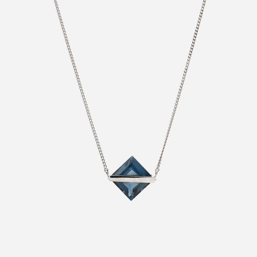 BAND NECKLACE BLUE TOPAZ #4117