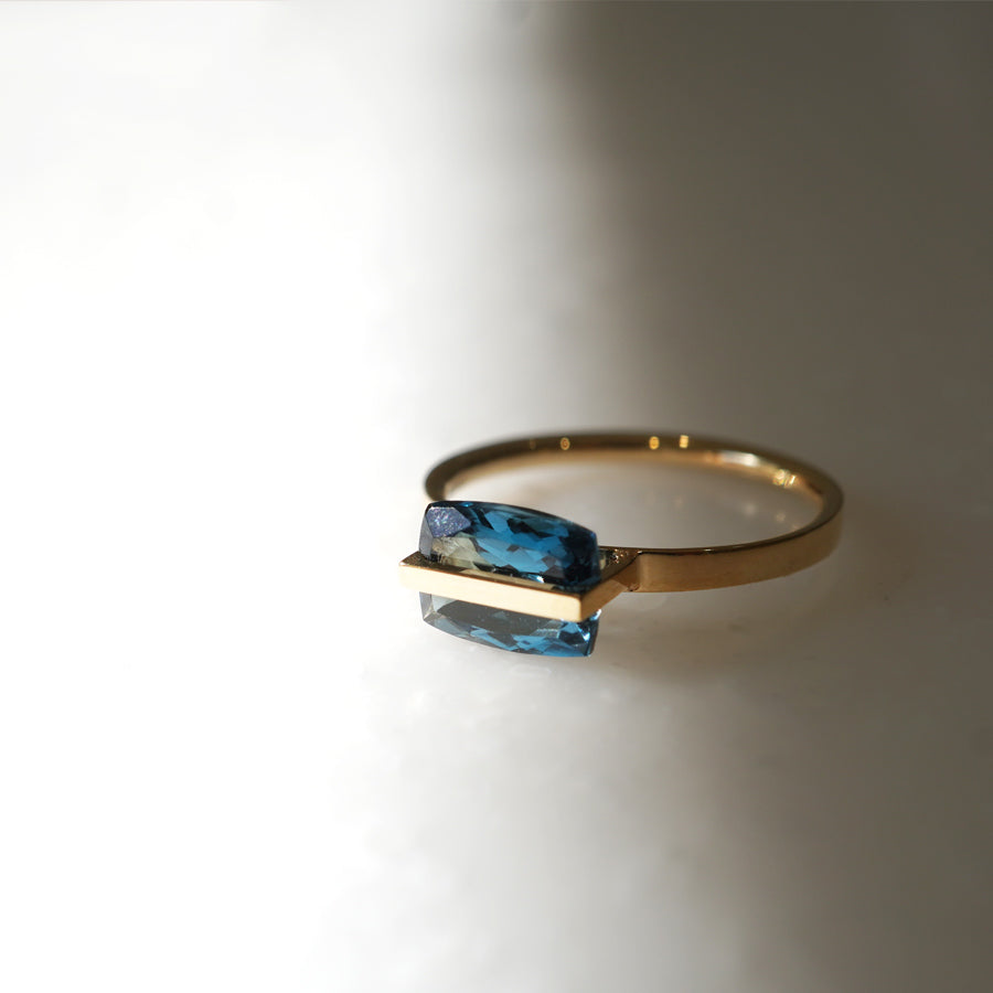 BAND RING BLUE TOPAZ#3760