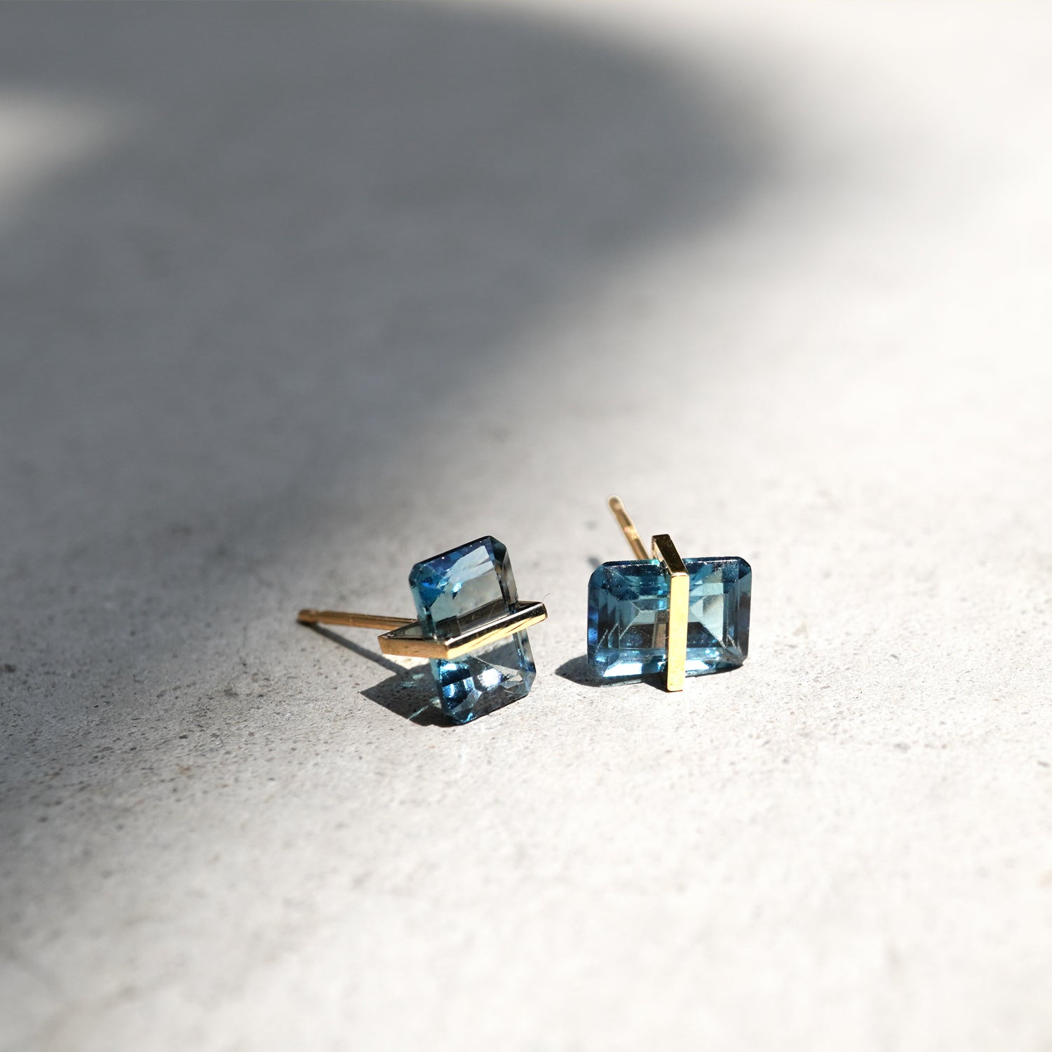 BAND EARRINGS LONDON BLUE TOPAZ #3003