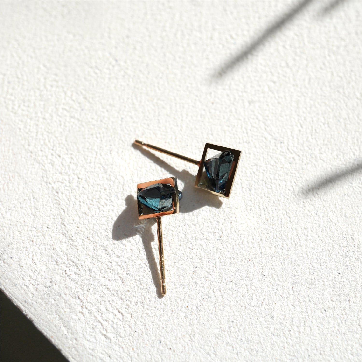 BAND EARRINGS BLUETOPAZ #3765
