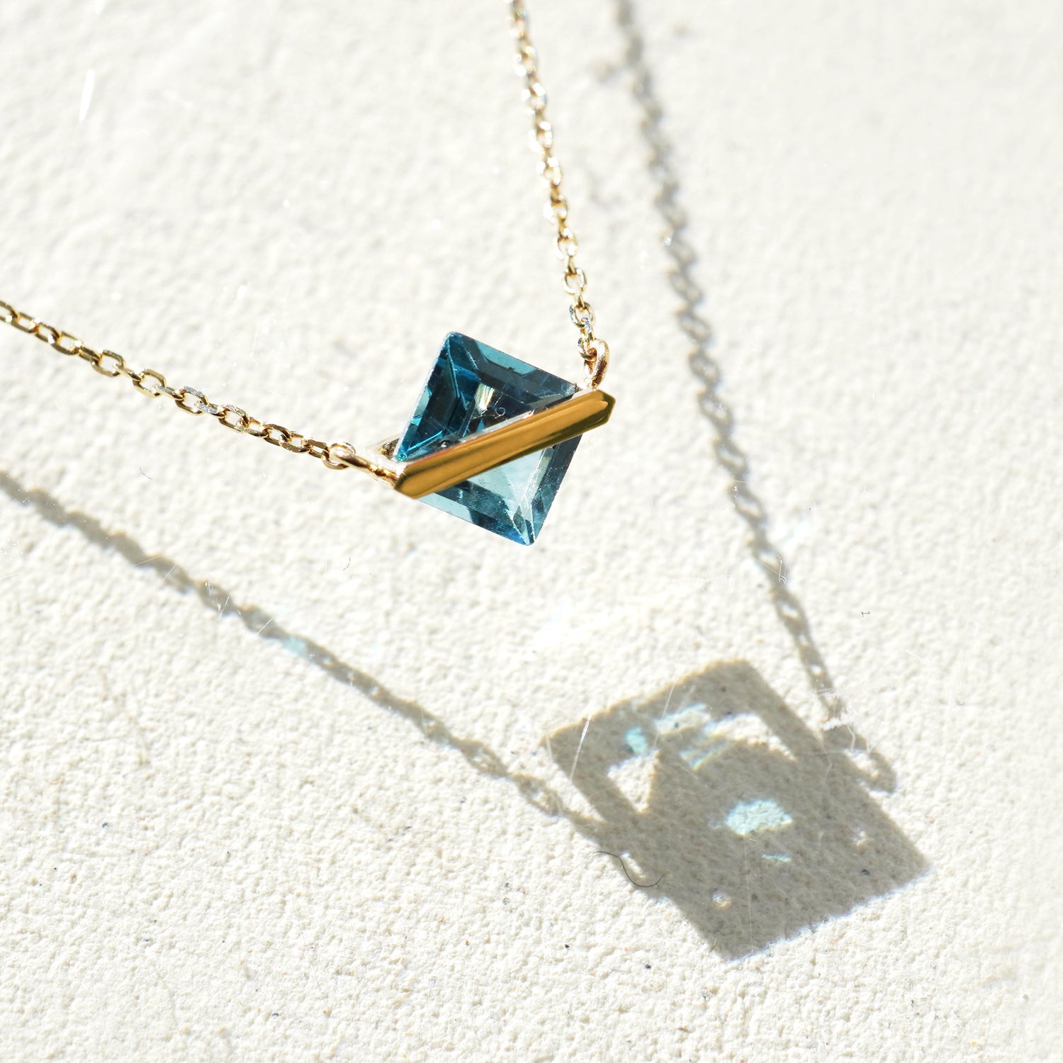 BAND NECKLACE BLUE TOPAZ #3259