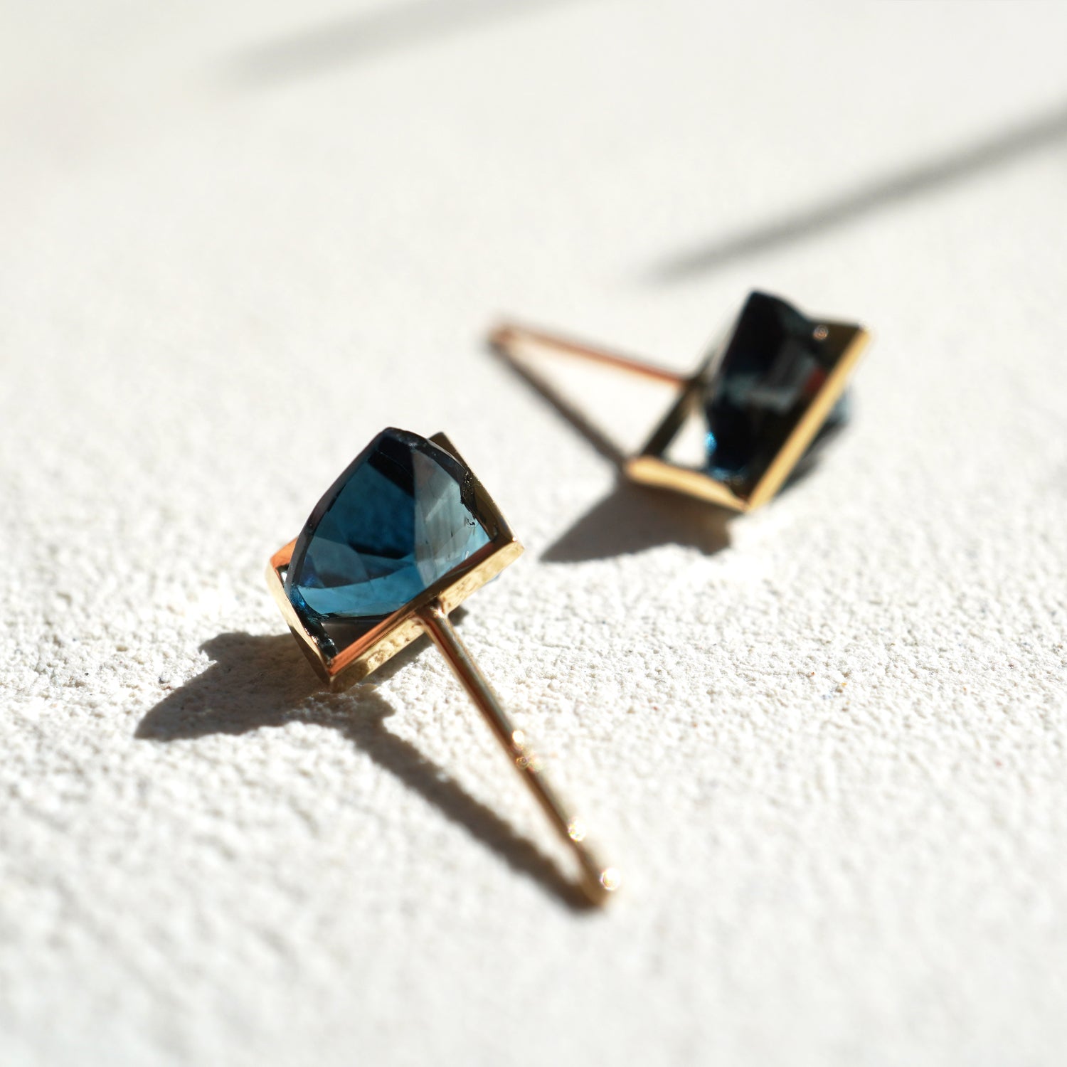 BAND EARRINGS BLUETOPAZ #3765