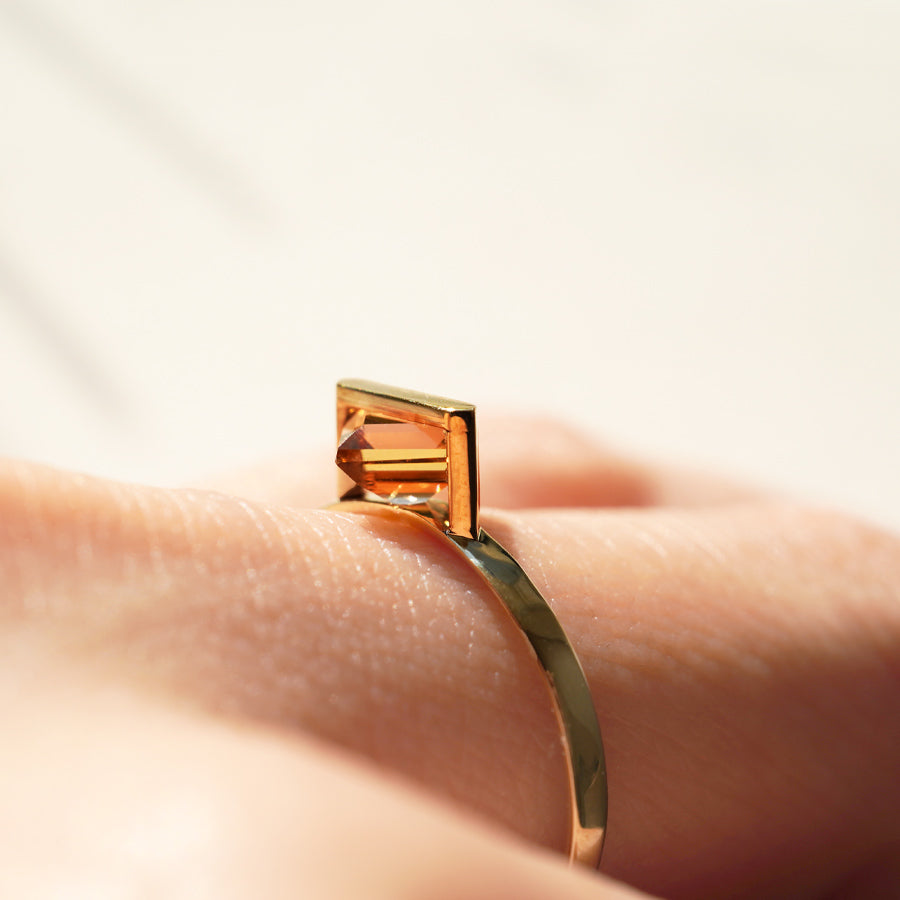BAND RING CITRINE  #3190