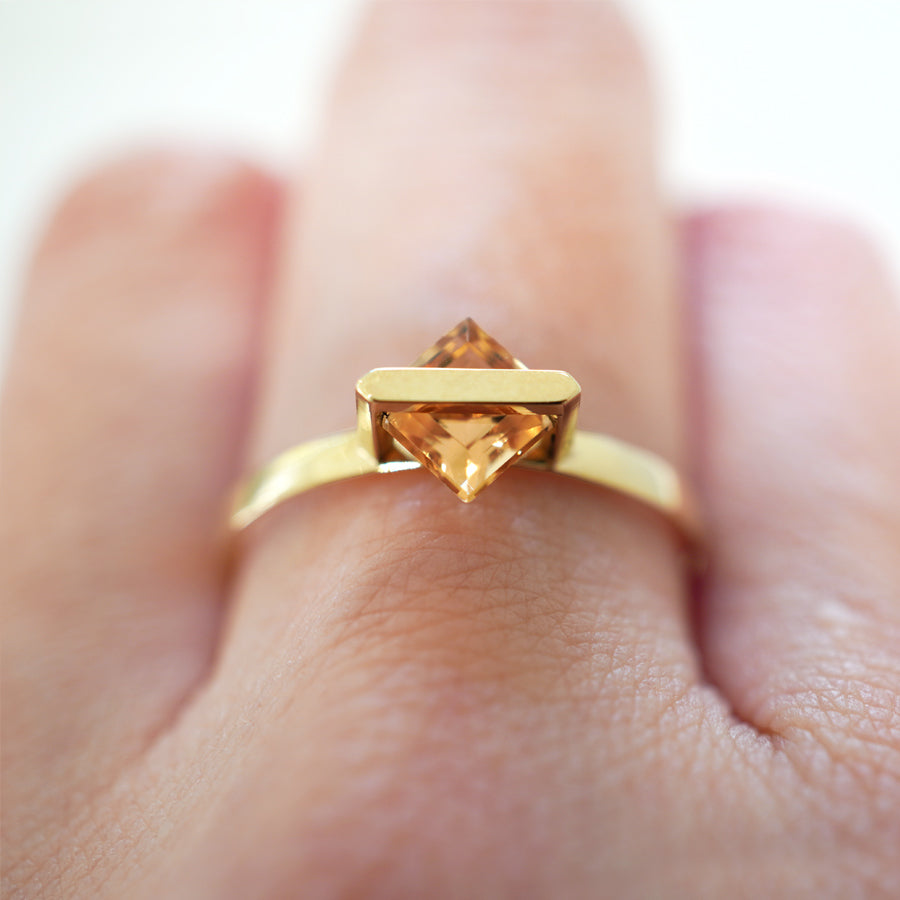 BAND RING CITRINE  #3190