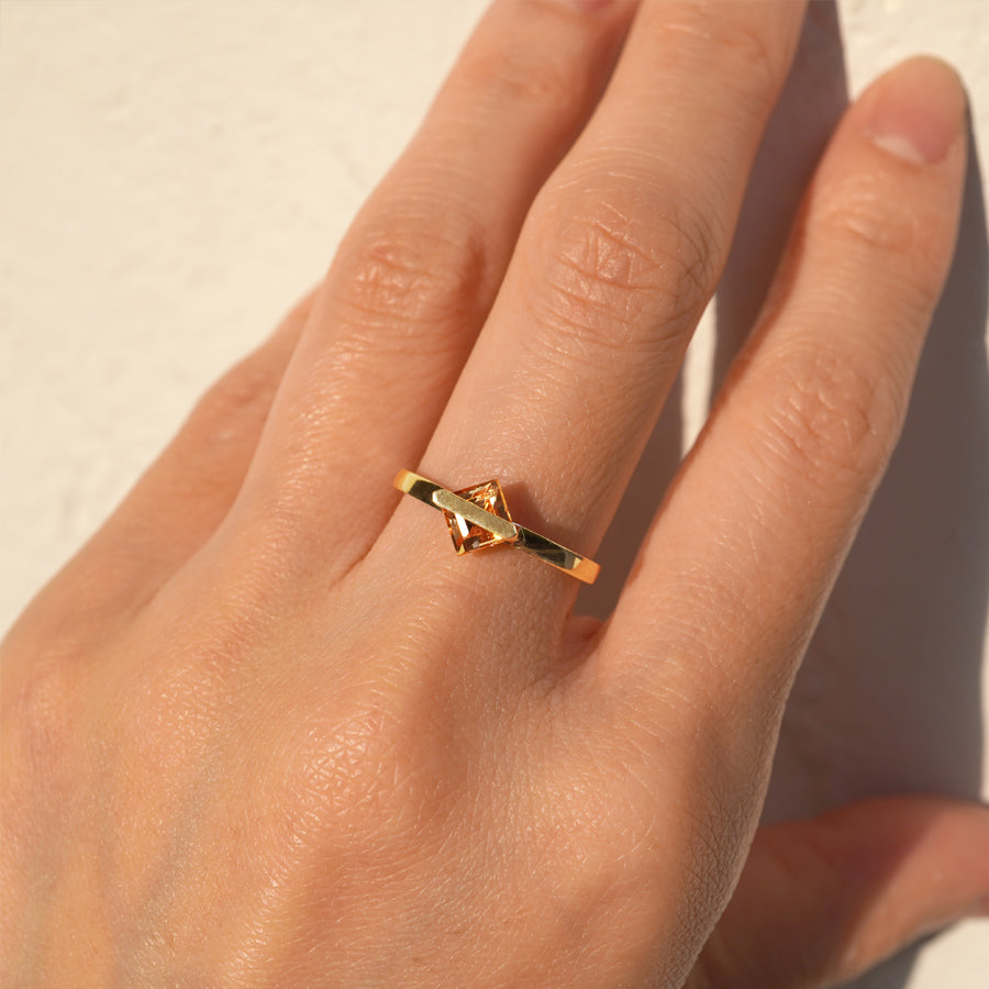 BAND RING CITRINE  #3190