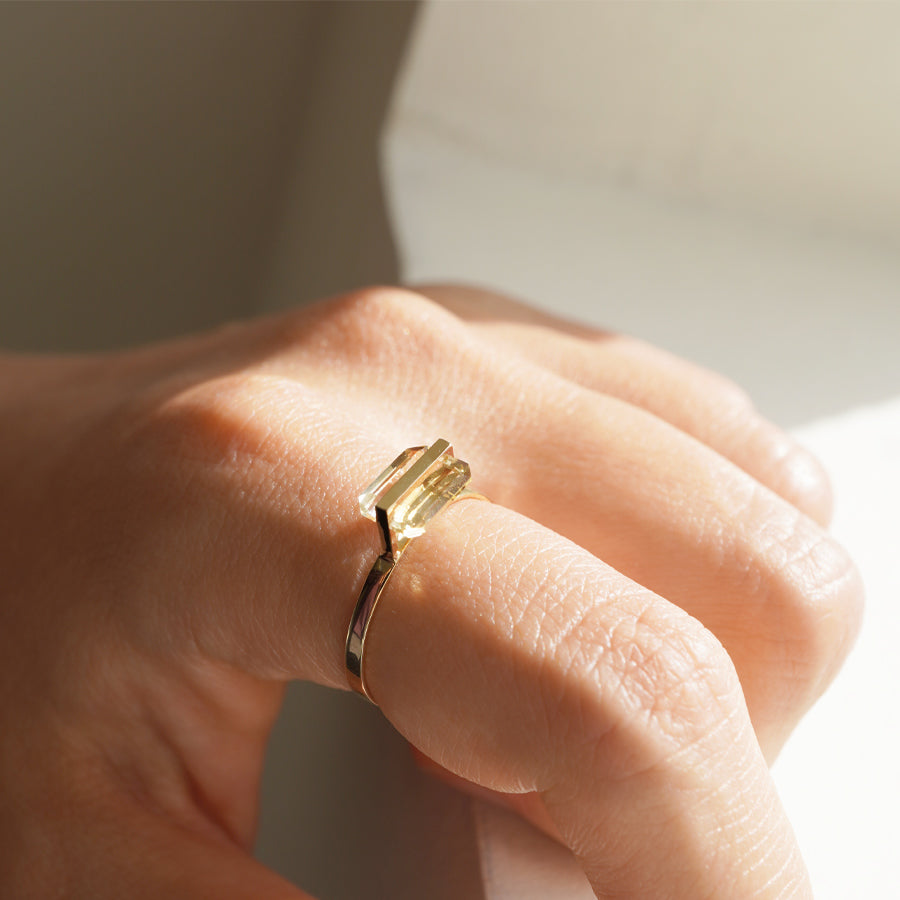 BAND RING CITRINE #3177