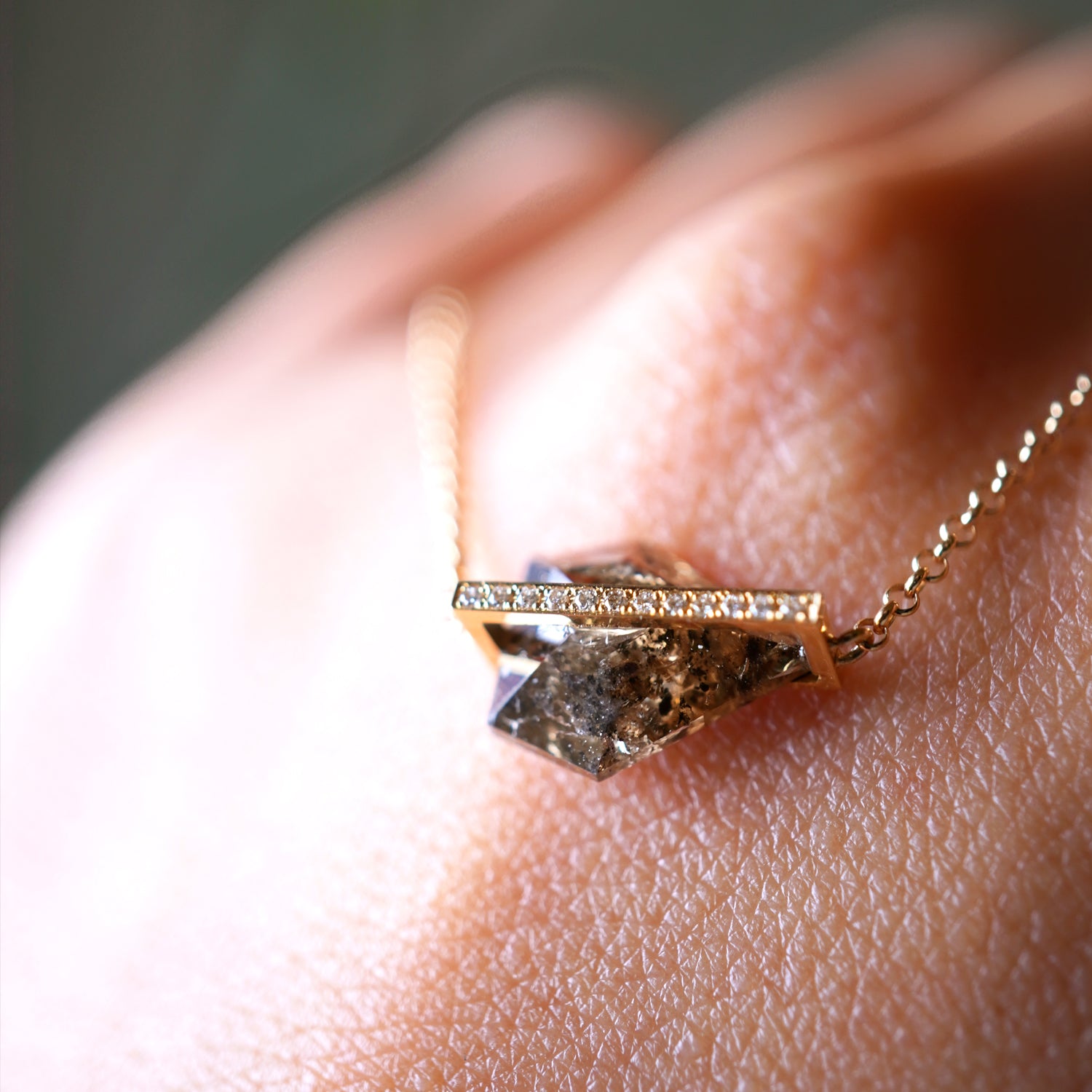 NATURAL DIAMOND NECKLACE 0.46ct #3524