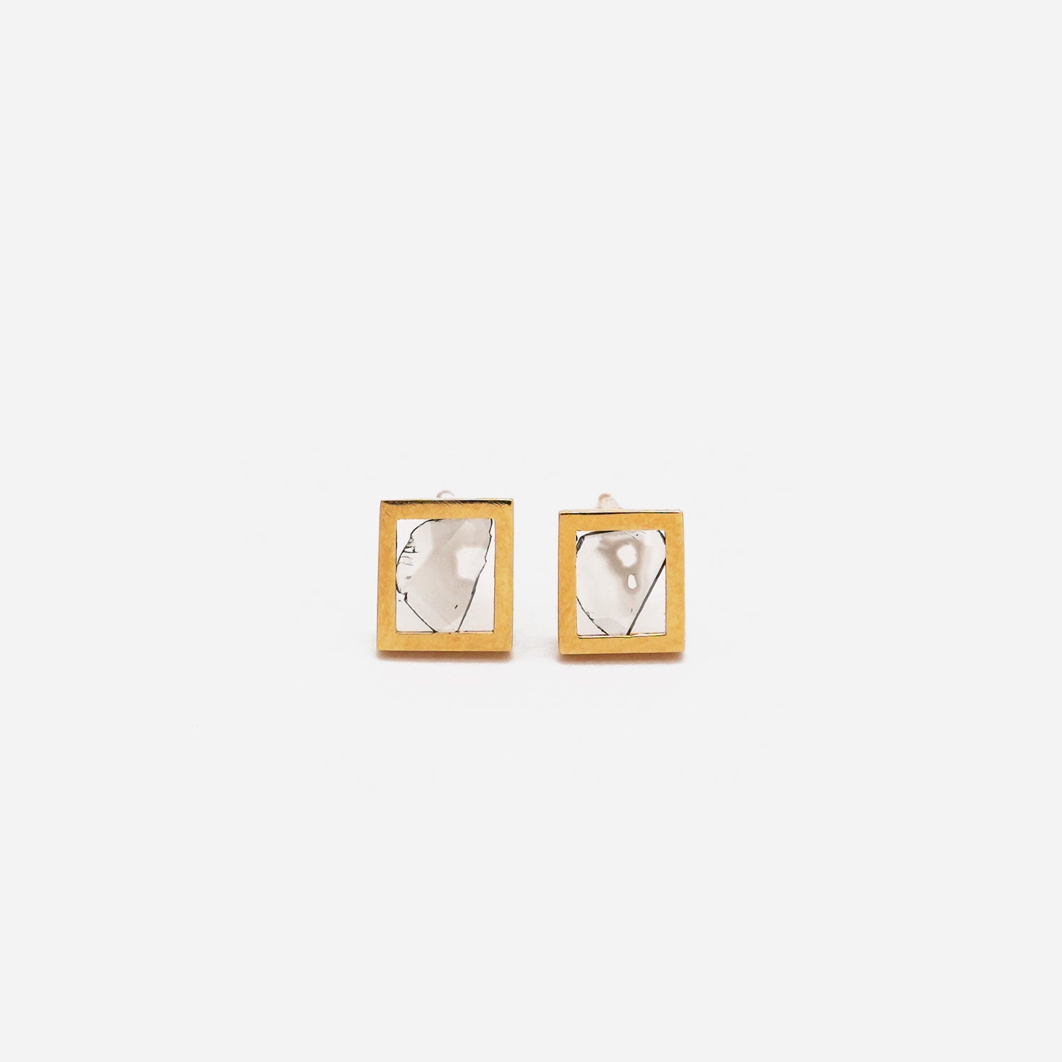 SLICE DIAMOND EARRINGS NATURAL #3518_januka jewelry