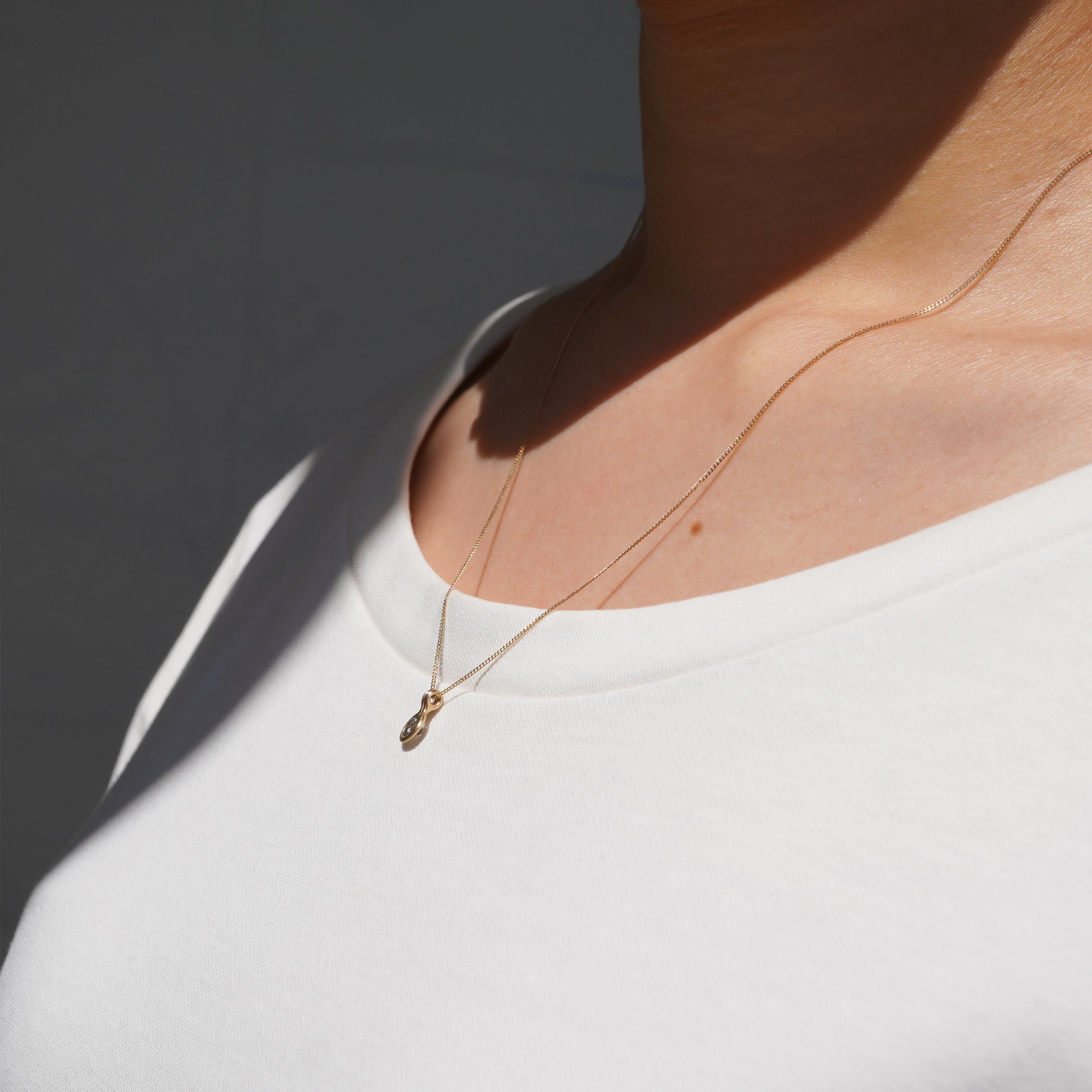 ROUND DIAMOND NECKLACE 4mm #3774