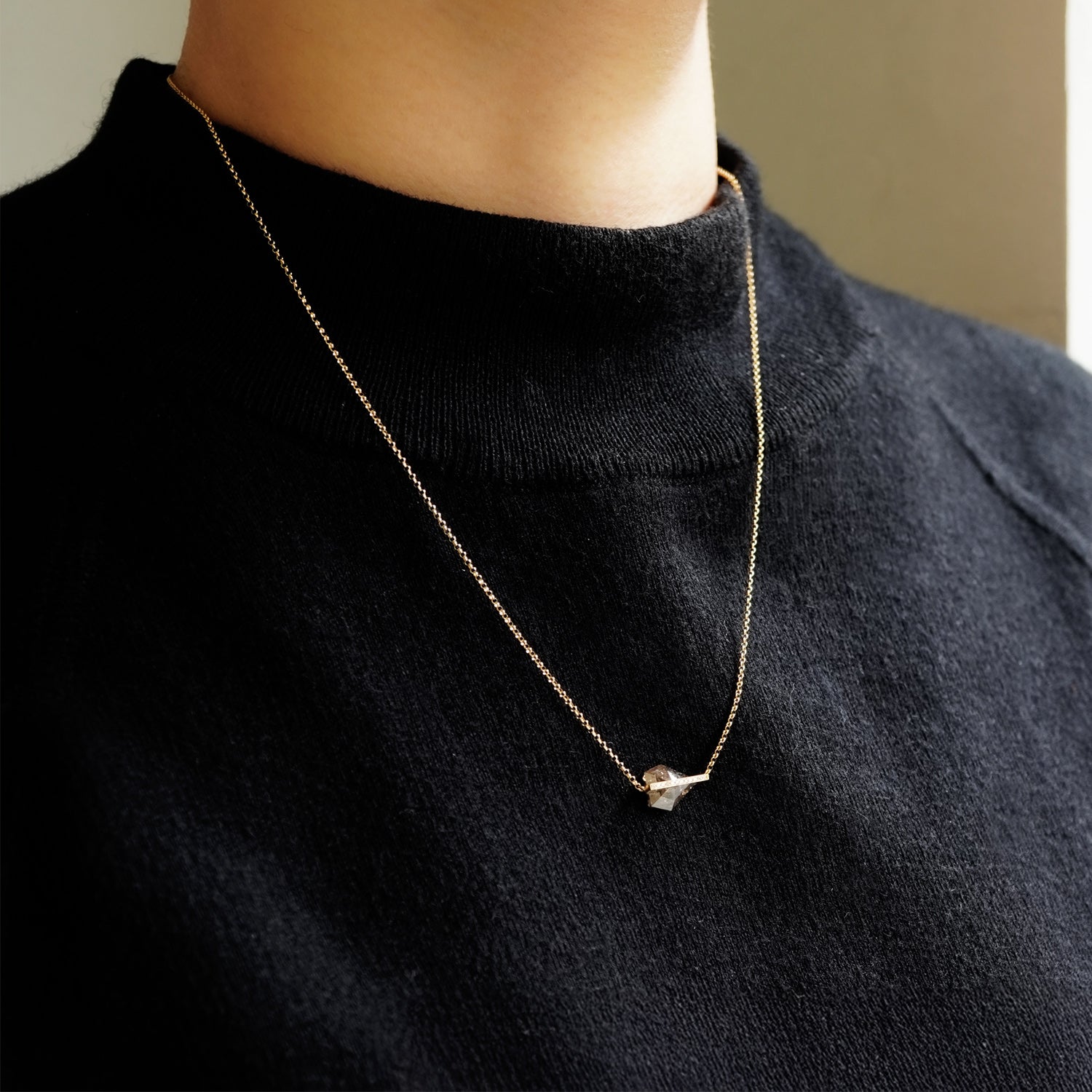 NATURAL DIAMOND NECKLACE 0.46ct #3524