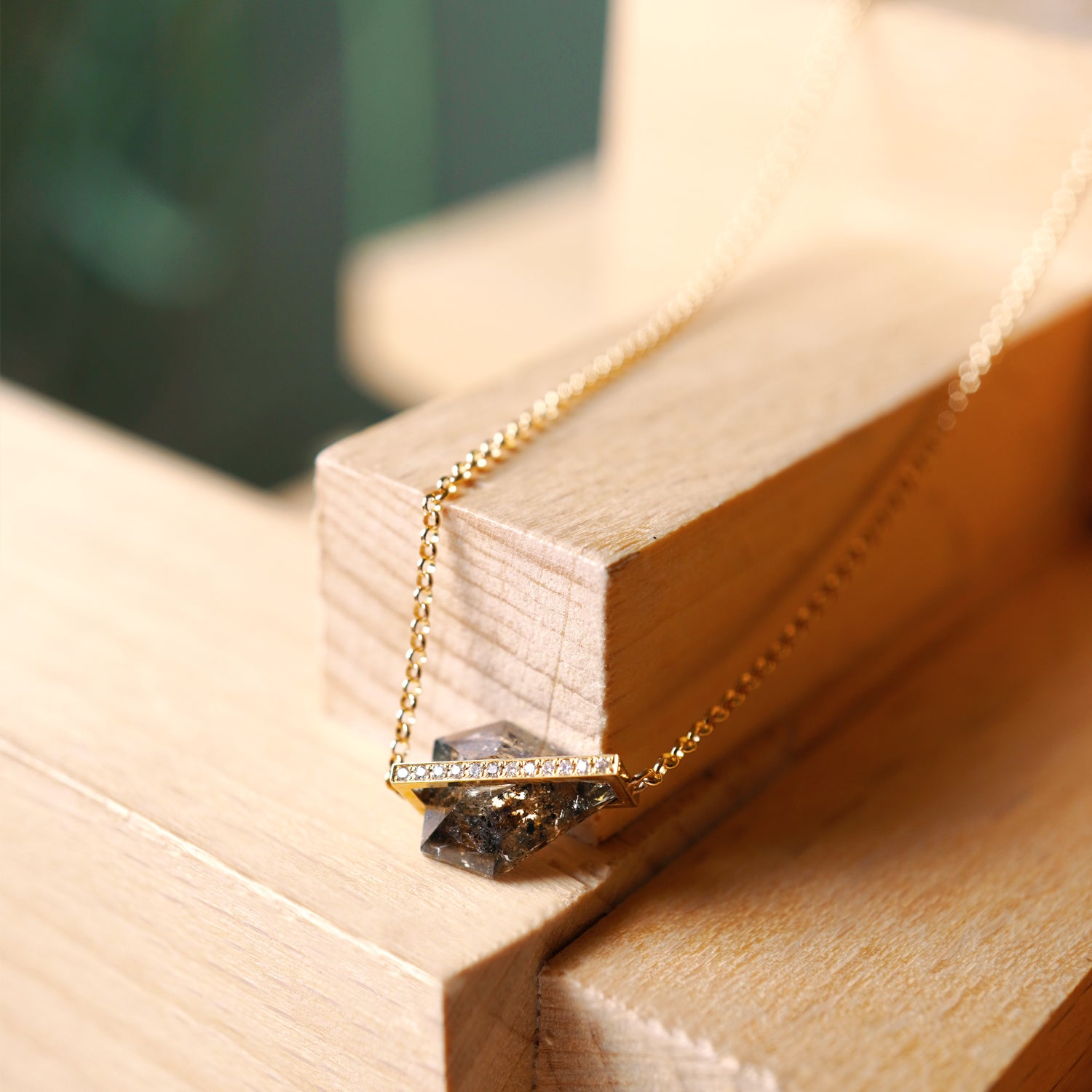 NATURAL DIAMOND NECKLACE 0.46ct #3524