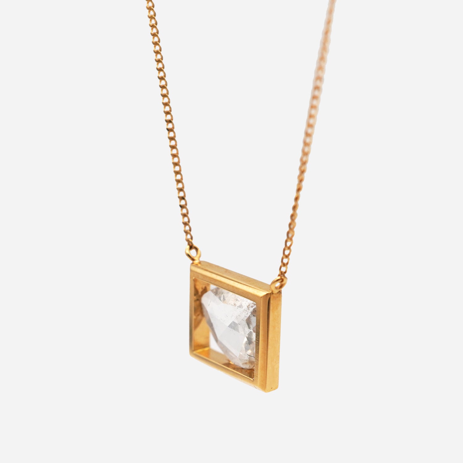 FRAME ROSECUT DIAMOND NECKLACE #3786