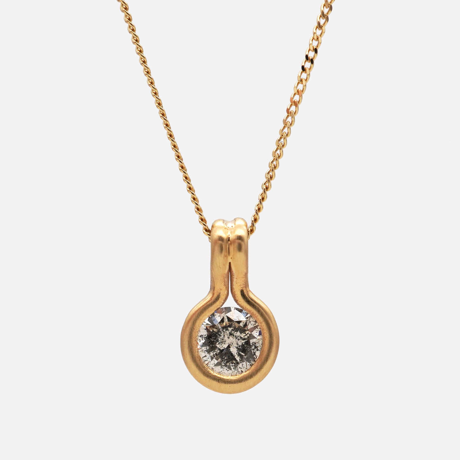 ROUND DIAMOND NECKLACE 4mm #3773