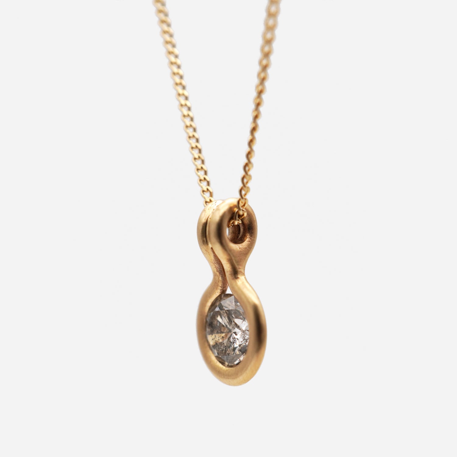 ROUND DIAMOND NECKLACE 4mm #3773