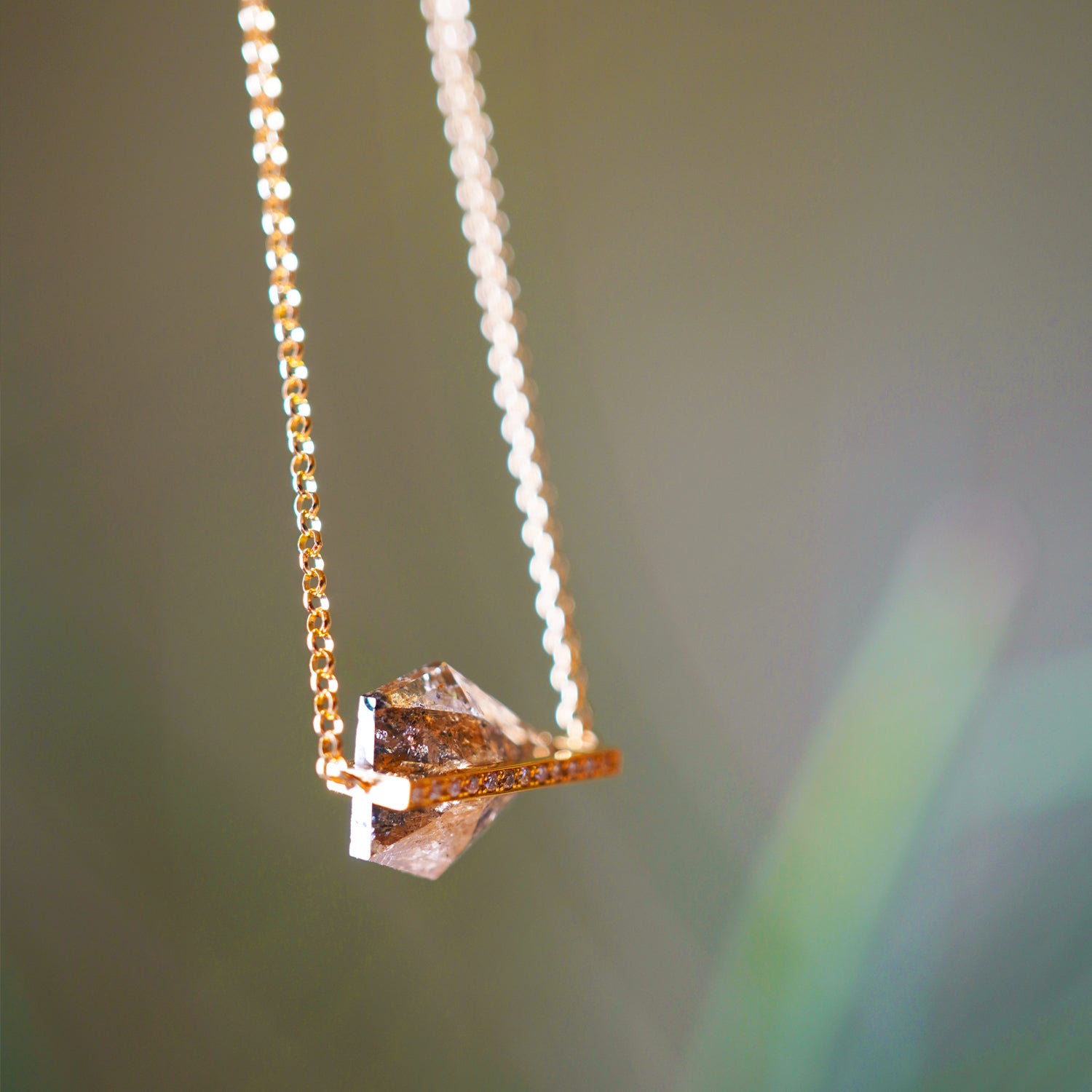 NATURAL DIAMOND NECKLACE 0.46ct #3524