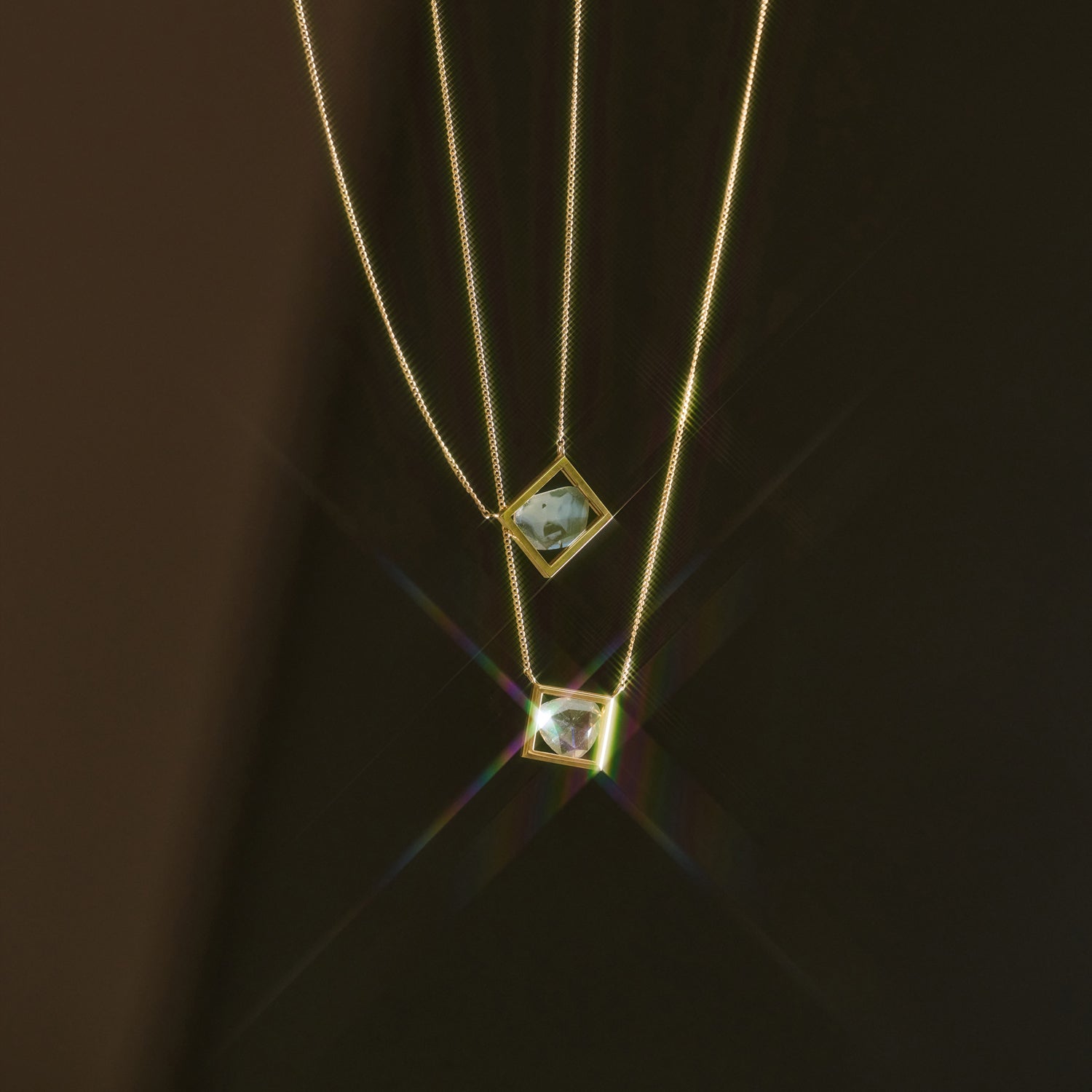 FRAME ROSECUT DIAMOND NECKLACE #3786