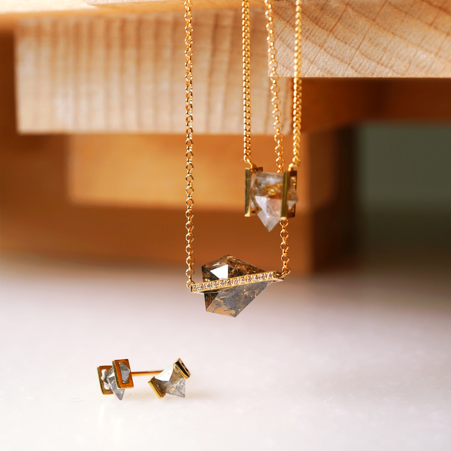 NATURAL DIAMOND NECKLACE 0.46ct #3524