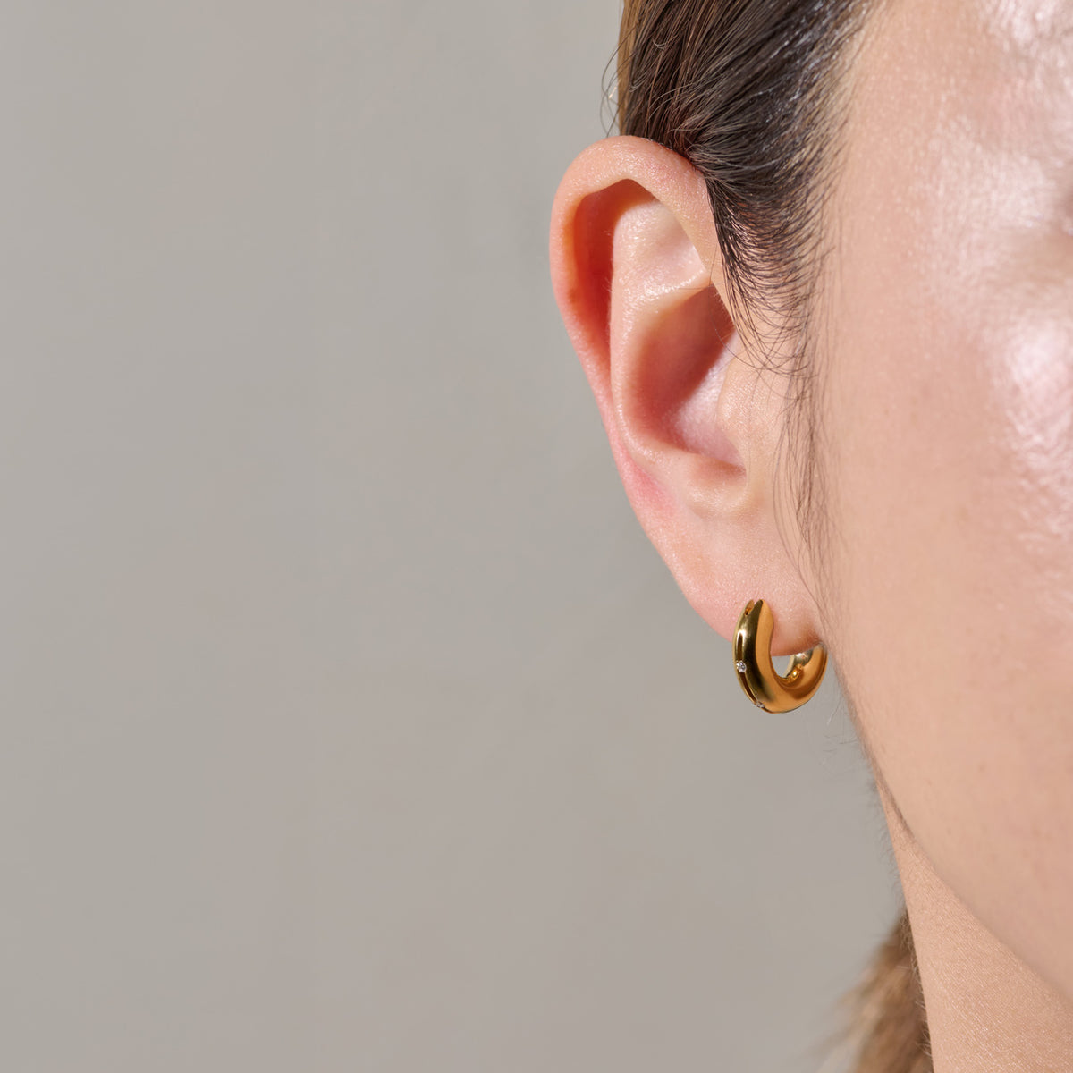 HOLLOW EARRING 02 SV/G