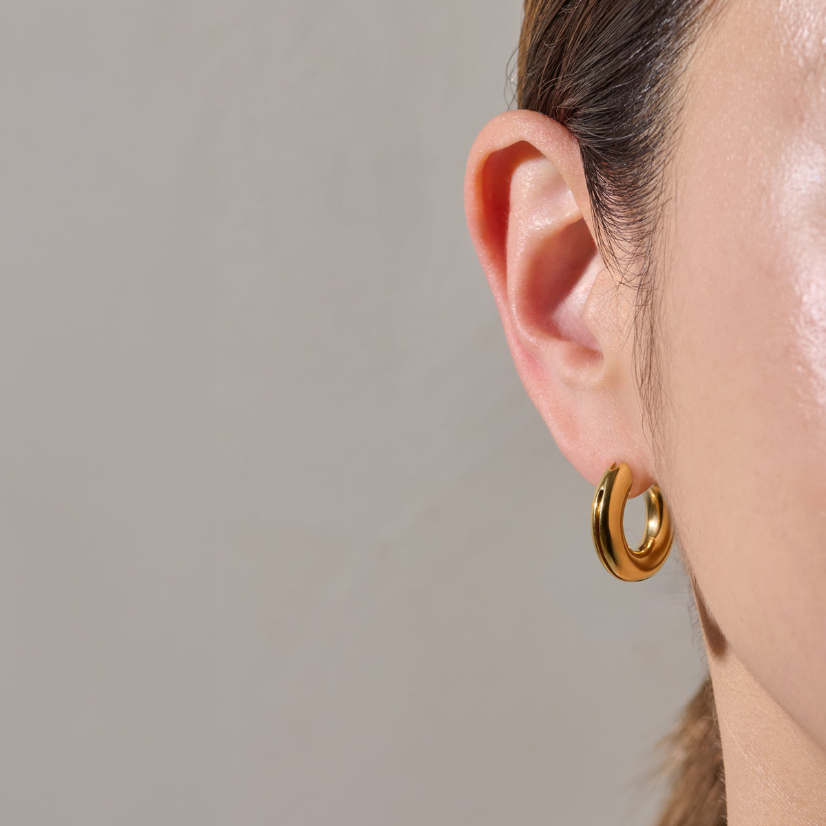 HOLLOW EARRING 03 SV/G