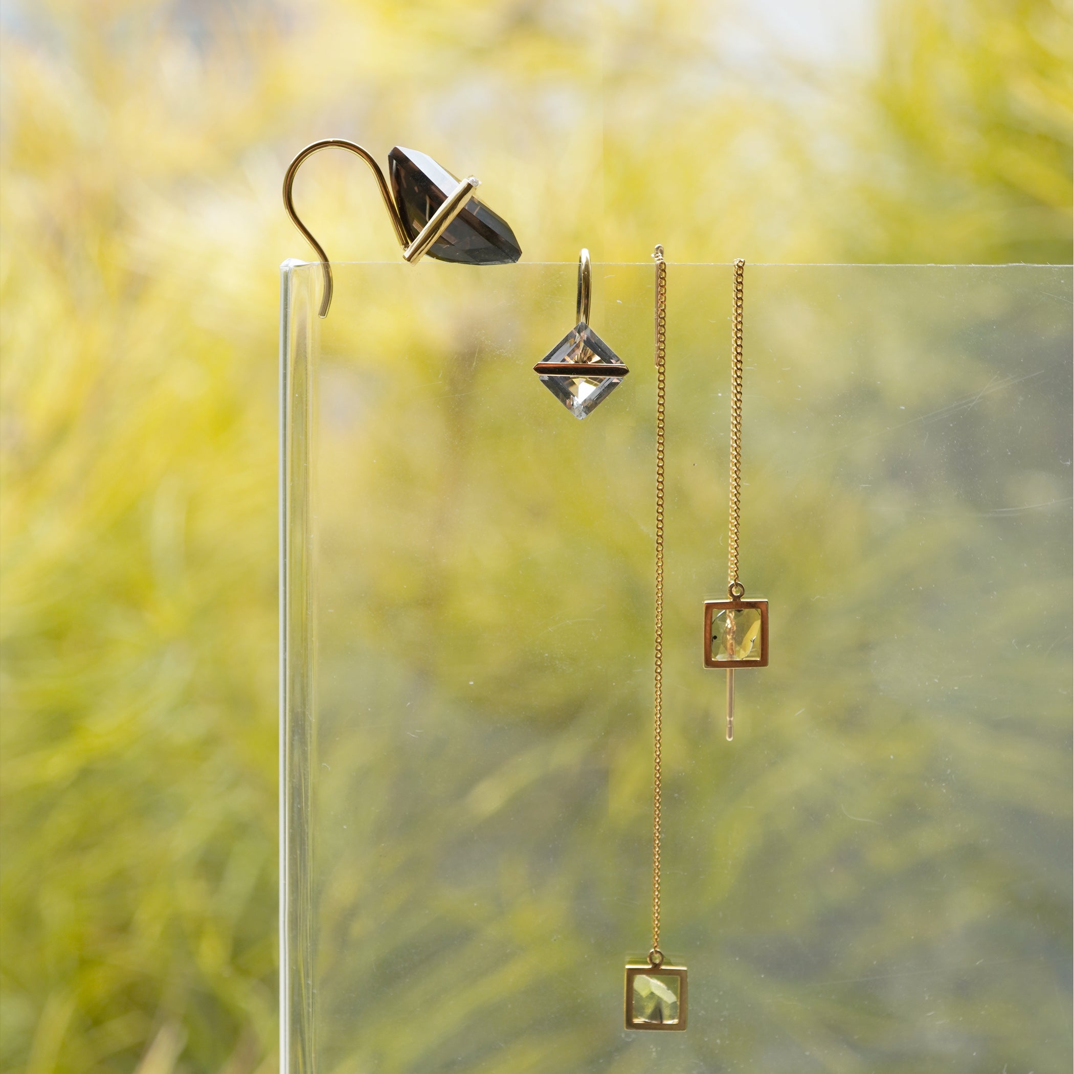 FRAME DIAMOND AMERICAN EARRINGS #3832