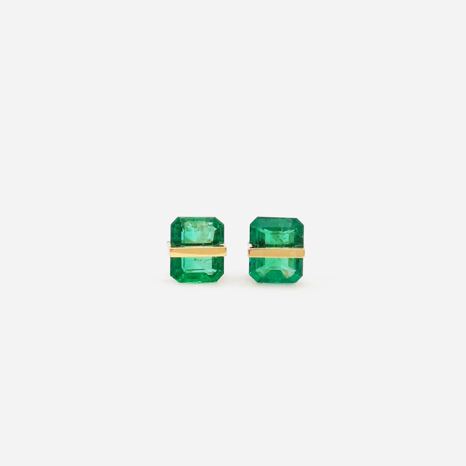 BAND EARRINGS EMERALD #3090
