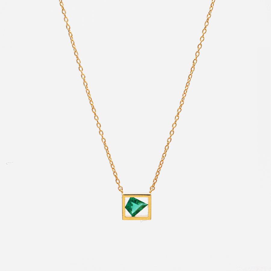 POSITION NECKLACE EMERALD #3697