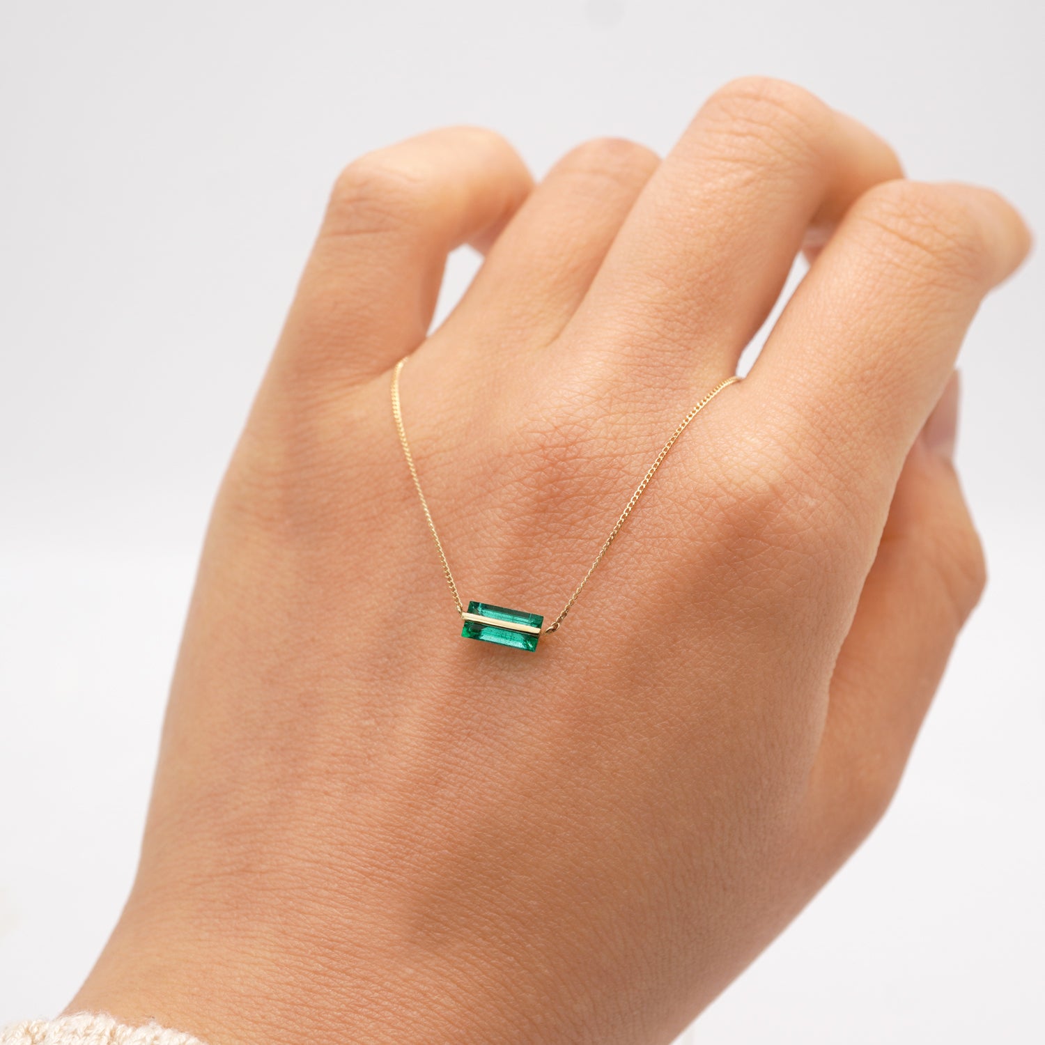 BAND NECKLACE EMERALD #3846