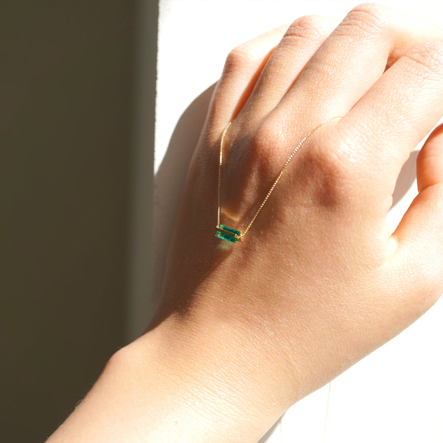 BAND NECKLACE EMERALD #3846