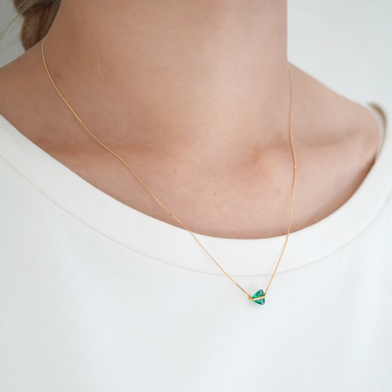BAND NECKLACE EMERALD #3585