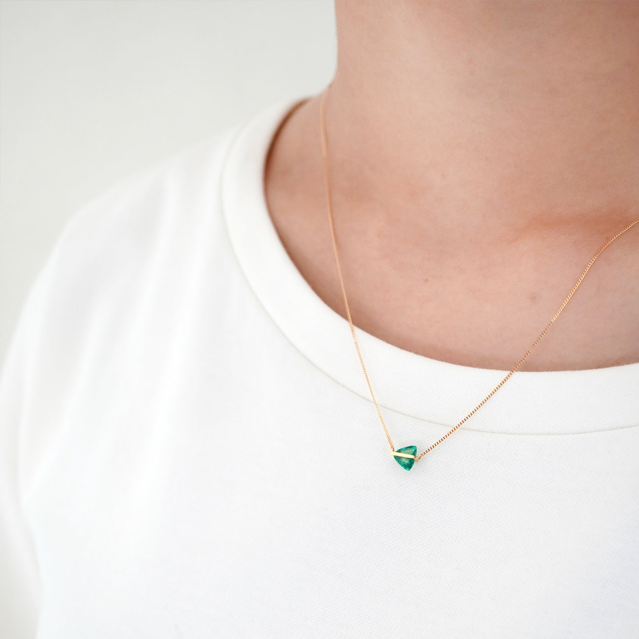 BAND NECKLACE EMERALD #3585