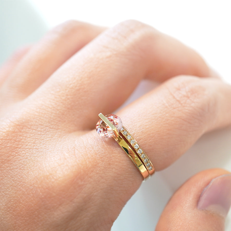 BAND RING FIRE QUARTZ #2924