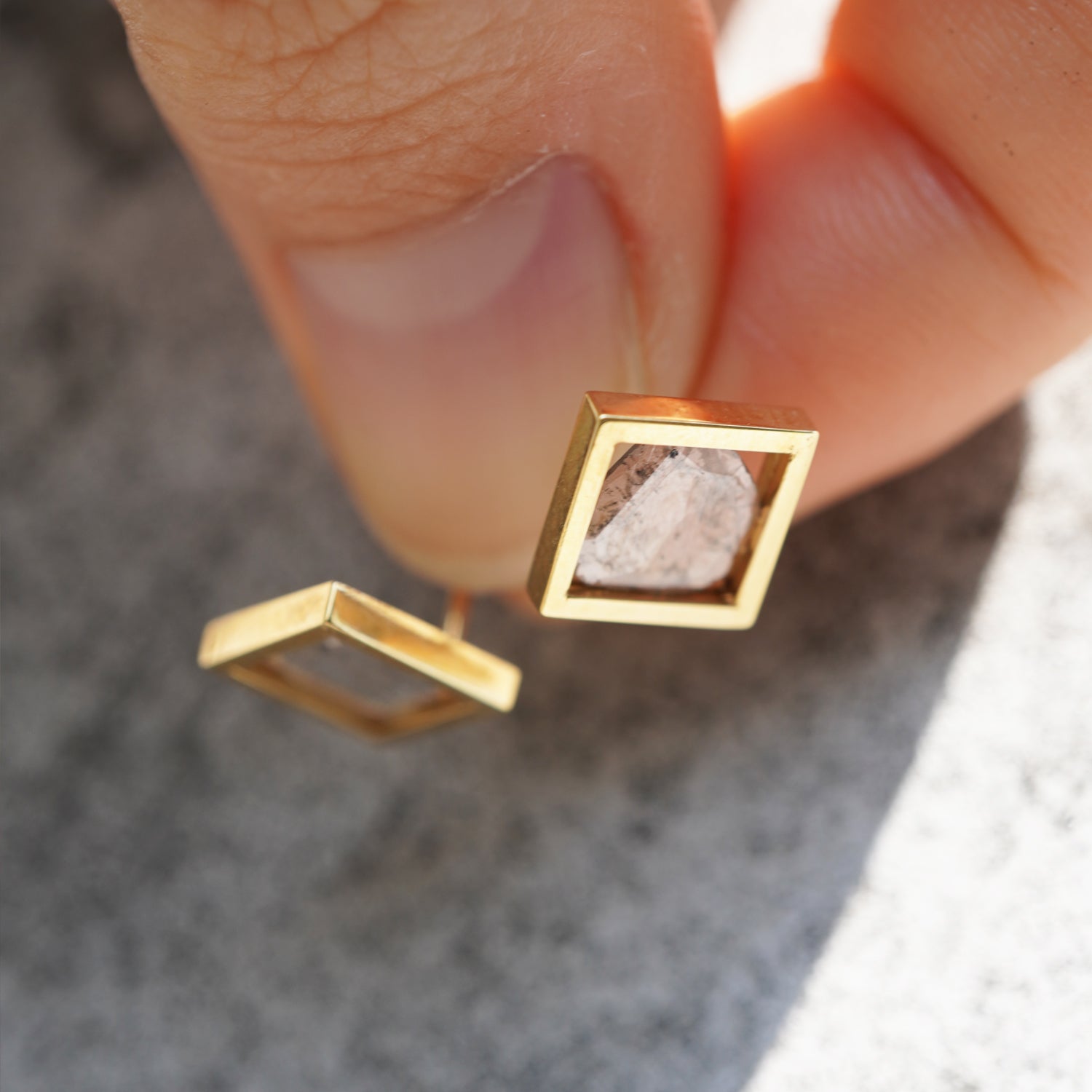 FRAME DIAMOND EARRING #2987