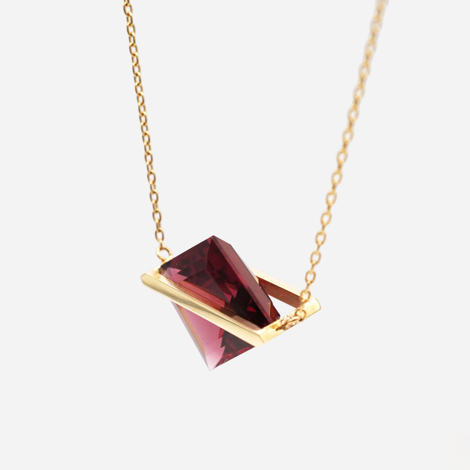 BAND NECKLACE RHODOLITE GARNET #3212