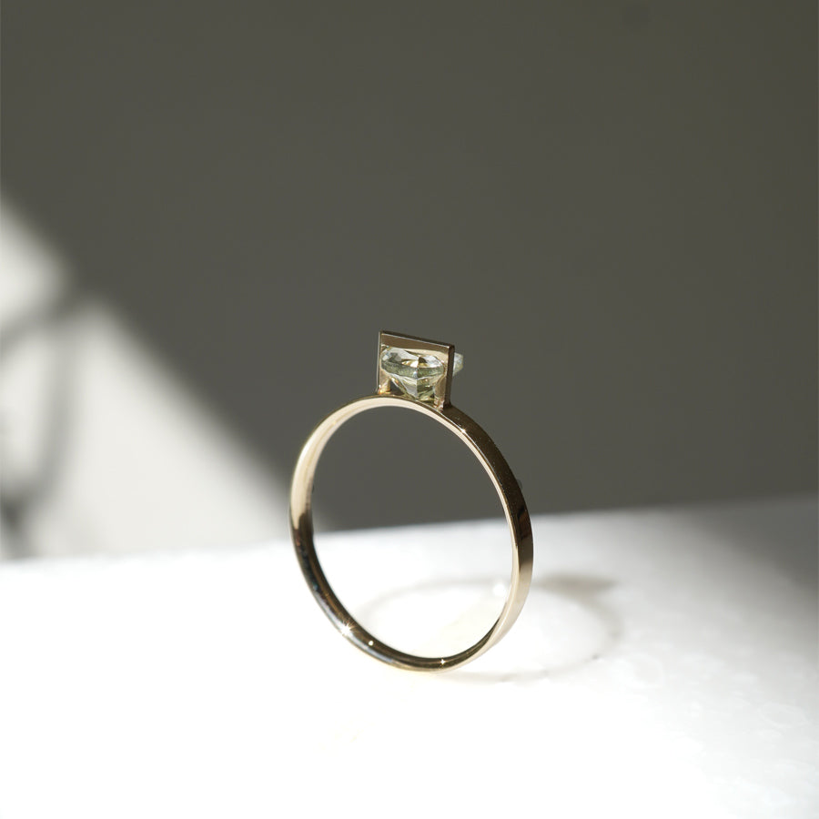 BAND RING MINT GARNET#3746