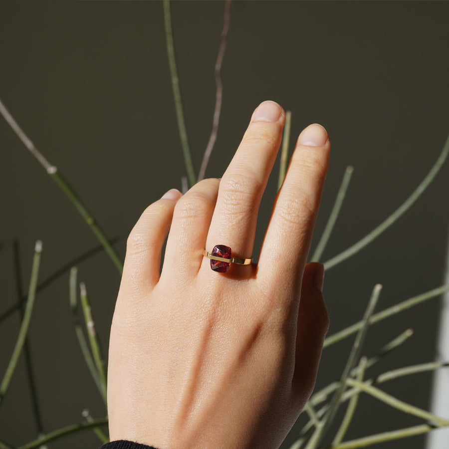 BAND RING GARNET#3722