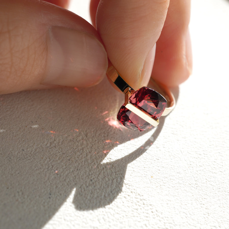 BAND RING GARNET#3722