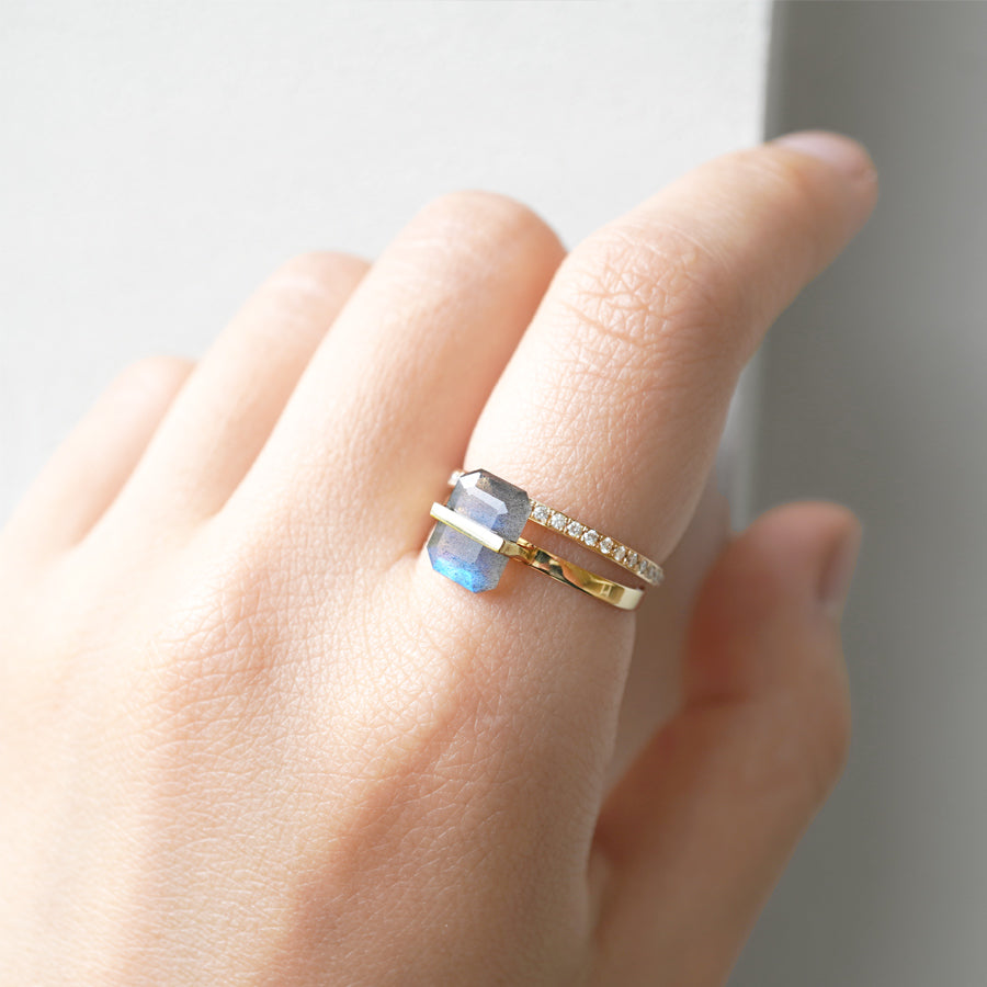 BAND RING LABRADORITE #3071