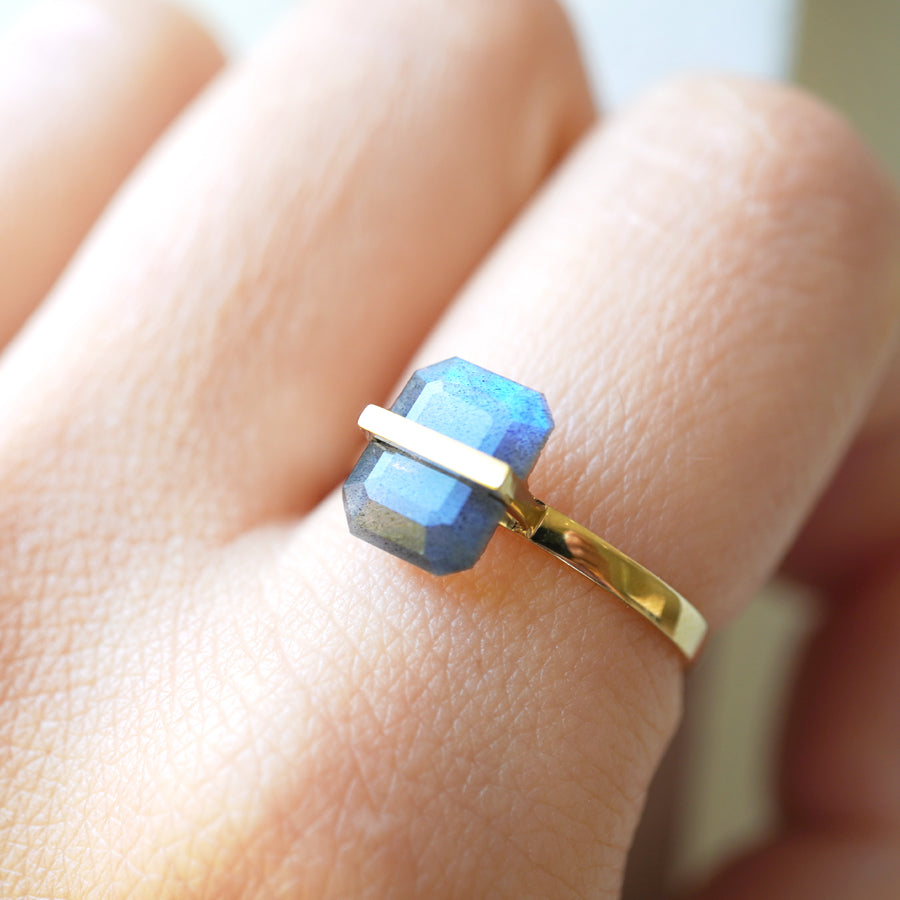 BAND RING LABRADORITE #3071