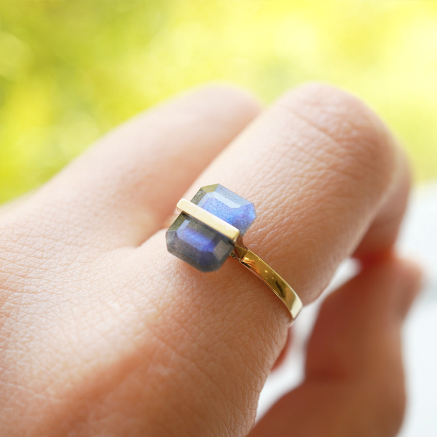 BAND RING LABRADORITE #3071