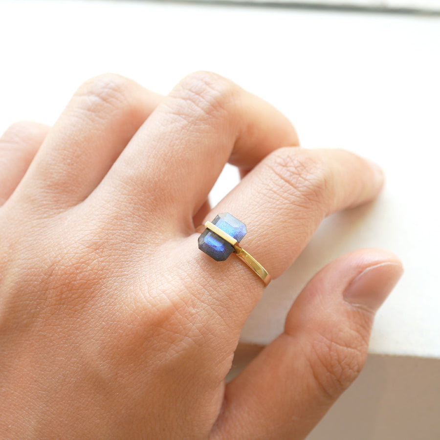 BAND RING LABRADORITE #3071