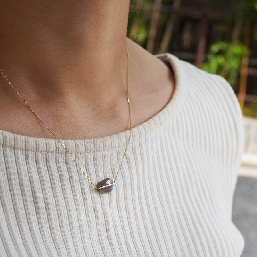 BAND NECKLACE LABRADORITE #4223