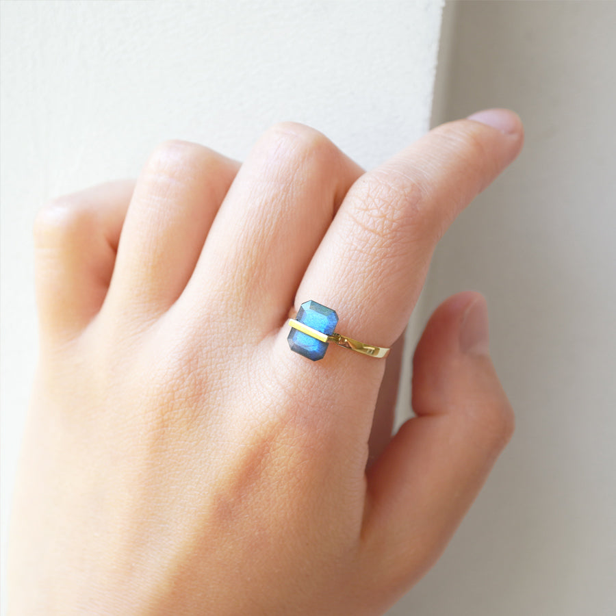 BAND RING LABRADORITE #3071