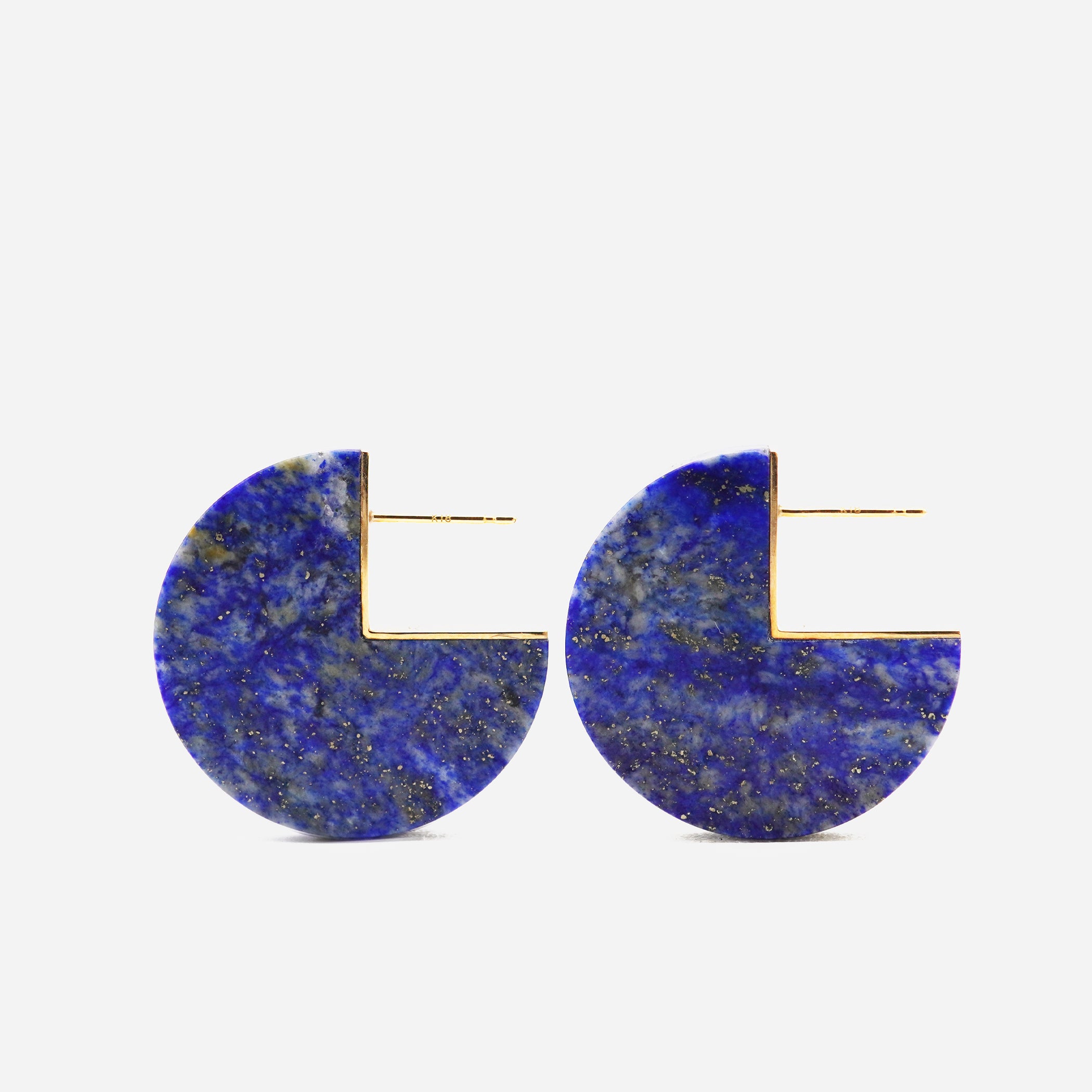 SLICE EARRINGS PAIR LAPIS LAZULI #2690