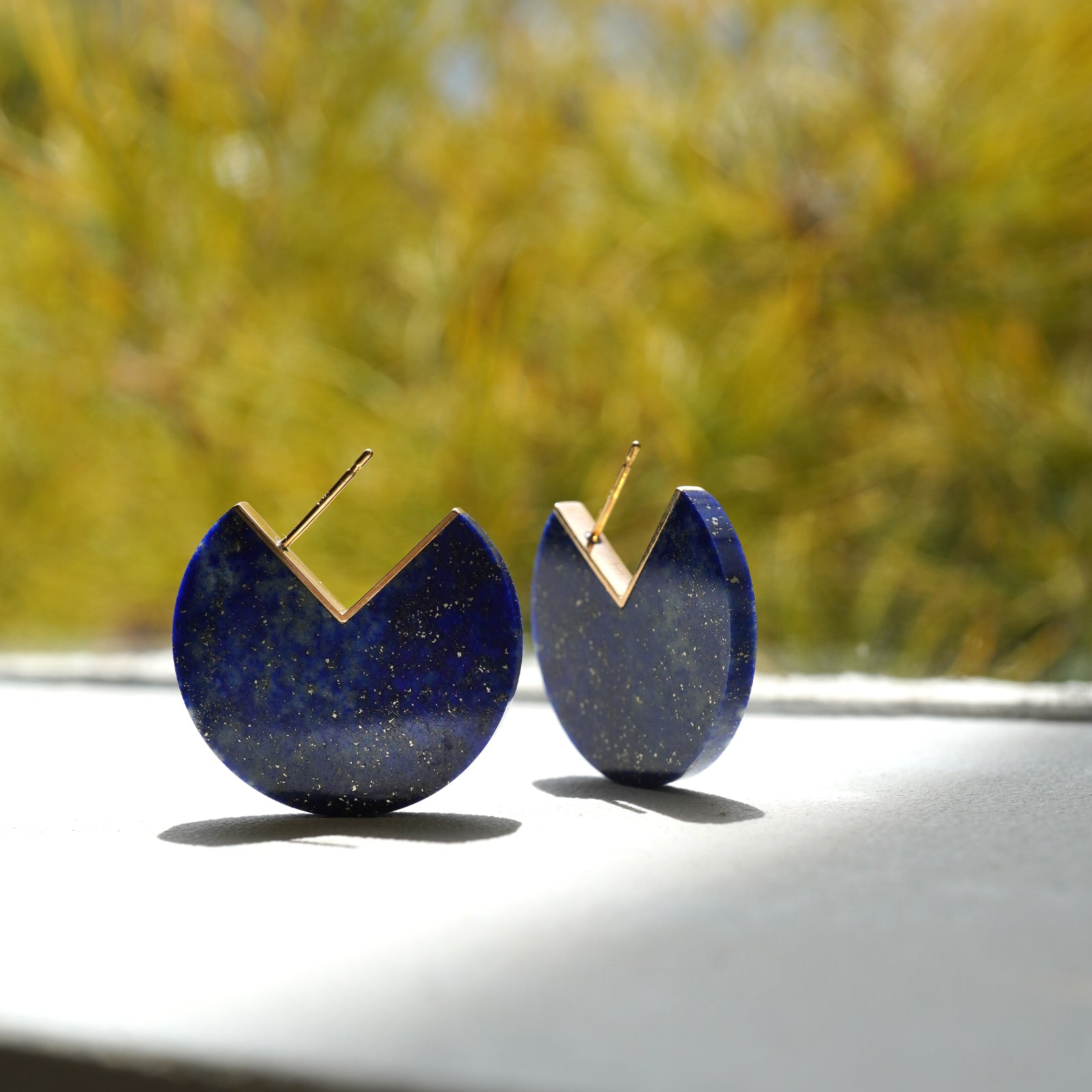 SLICE EARRINGS LAPISLAZURI #3729